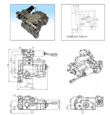 قطعات یدکی بیل مکانیکی تنظیم کننده پمپ هیدرولیک K7V63 XE150 SY115 SY135